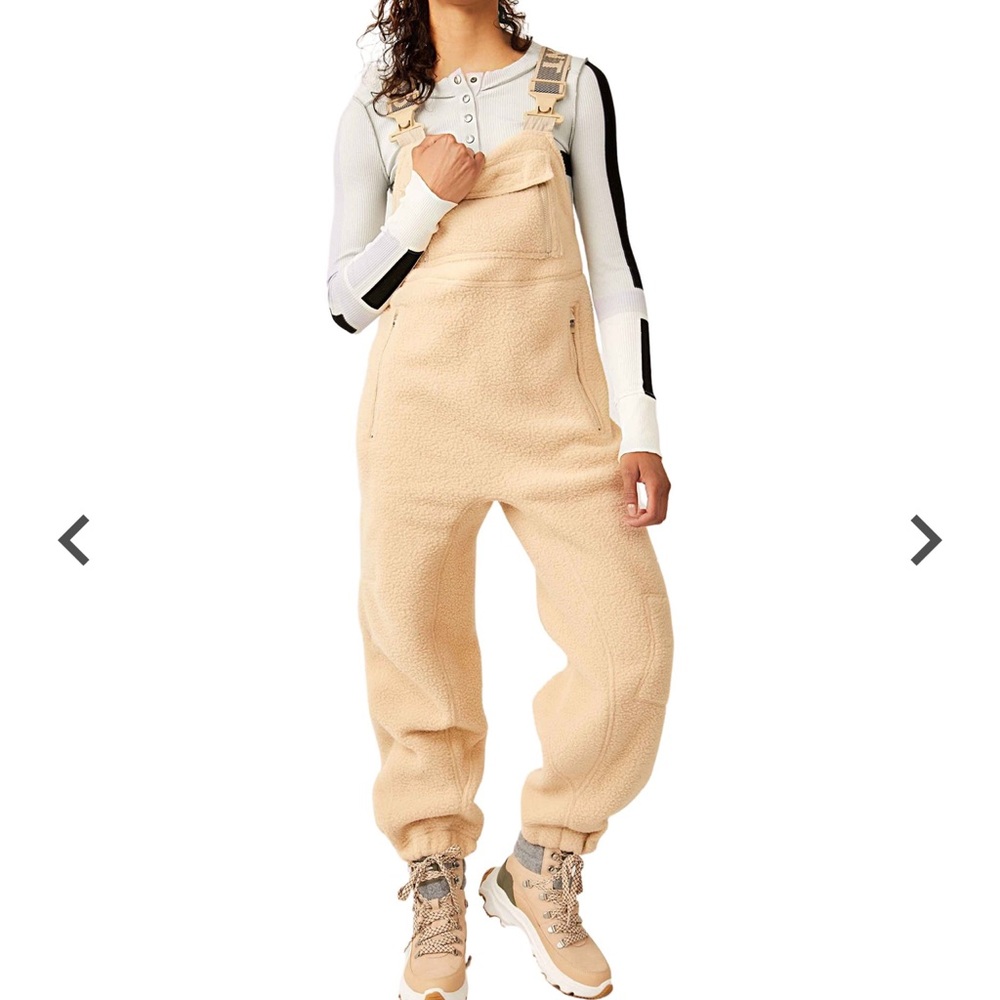 Free People Hit the Slopes Salopette - Sesame Size M